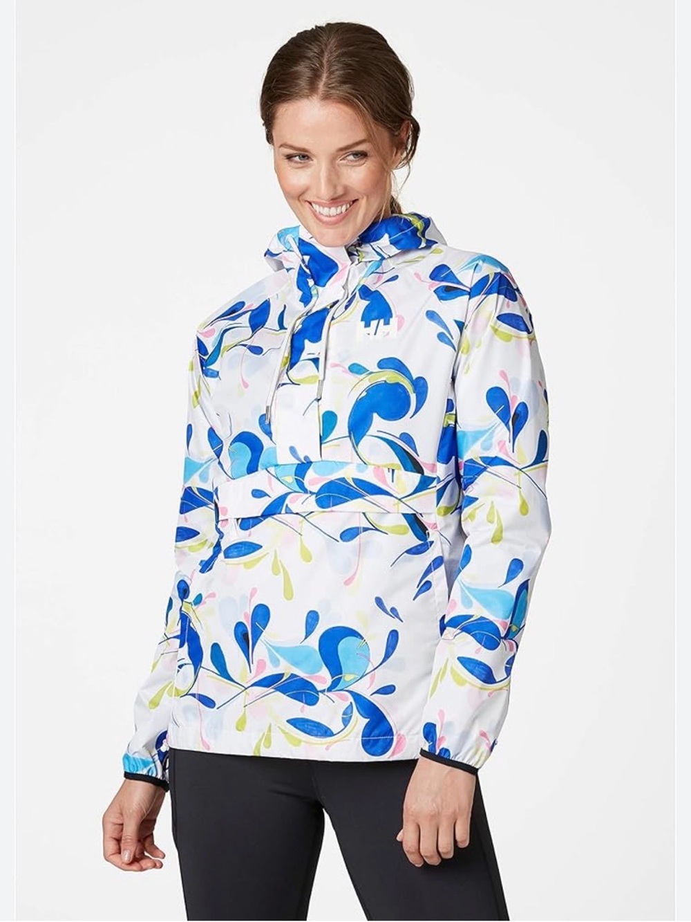 Helly Hansen Hooded Windbreaker utility Jacket colourful Print women size small